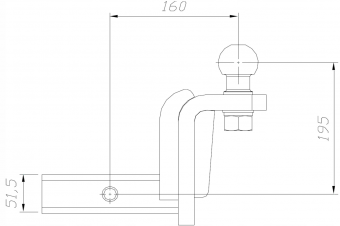 50x50 usa cars koppelstuk hitch