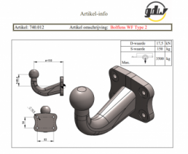 trekhaak Flens kogel gdw 740.012