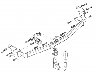 hyundai i20 trekhaak afneembaar verticaal afneembaar