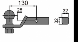 Trekhaak Usa Adapter 32 x 32 mm Koker Hitch