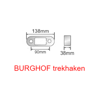 Trekhaak kogel Flenskogel 2-gaats kogel afstand houder ( 38mm )