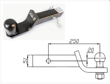 trekhaak USA cars adapter 50,8 x 50,8  adapter koppelstuk AH4-ZK8 | Met RDW keuring voor ALKO Koppeling