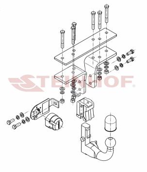 Trekhaak Nissan Pathfinder R51 Bouwjaren 01-2005 tot 2014 afneembare trekhaak