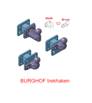 trekhaak flens kogel verleng stuk adapter