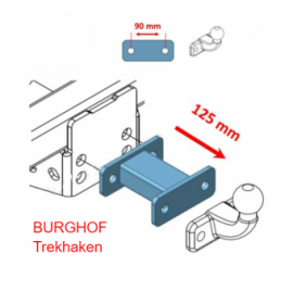 Trekhaak verlengstuk adapter flenskogel