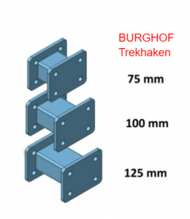 trekhaak 4 gaats verlengstuk flenskogels