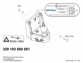 trekhaak kogel westfalia 329 103 600 001